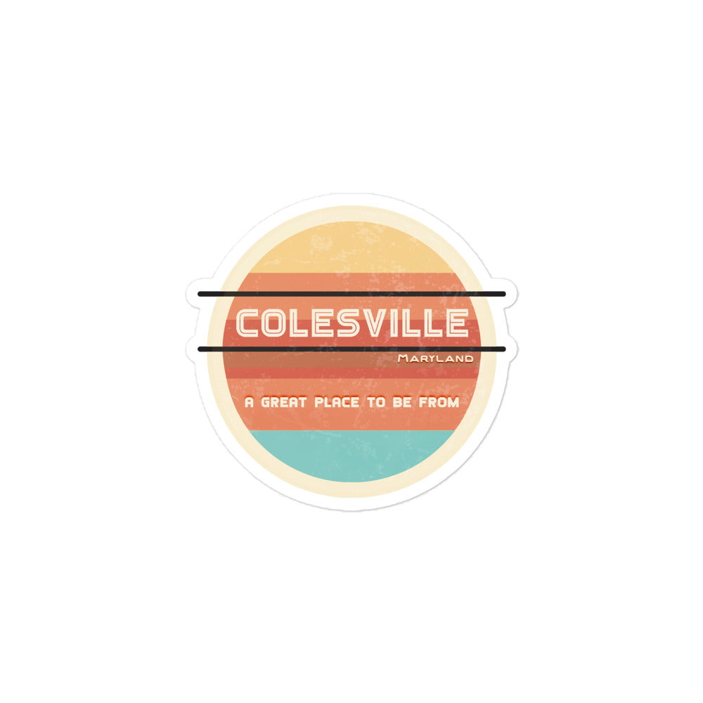 70s Sticker Maryland Colesville