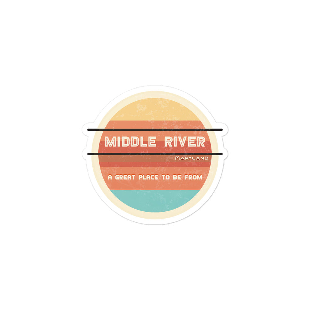 70s Sticker Maryland Middle River