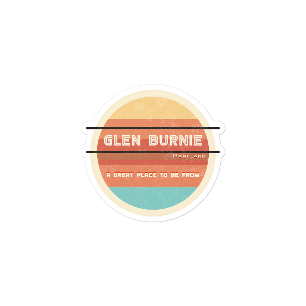 70s Sticker Maryland Glen Burnie