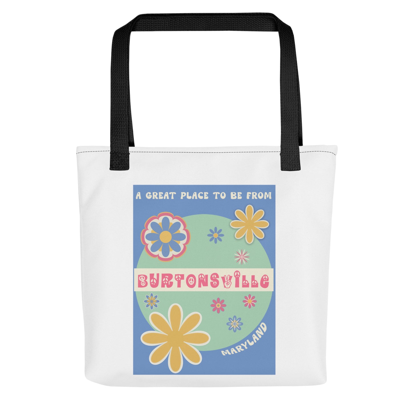 Flower Power Tote Bag Maryland Burtonsville