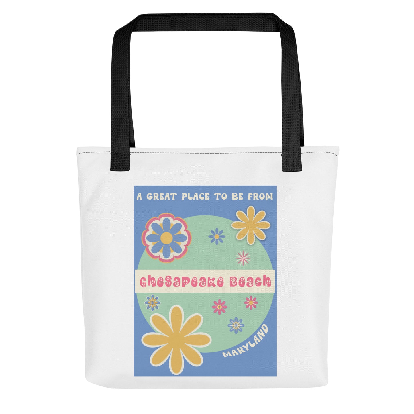 Flower Power Tote Bag Maryland Chesapeake Beach