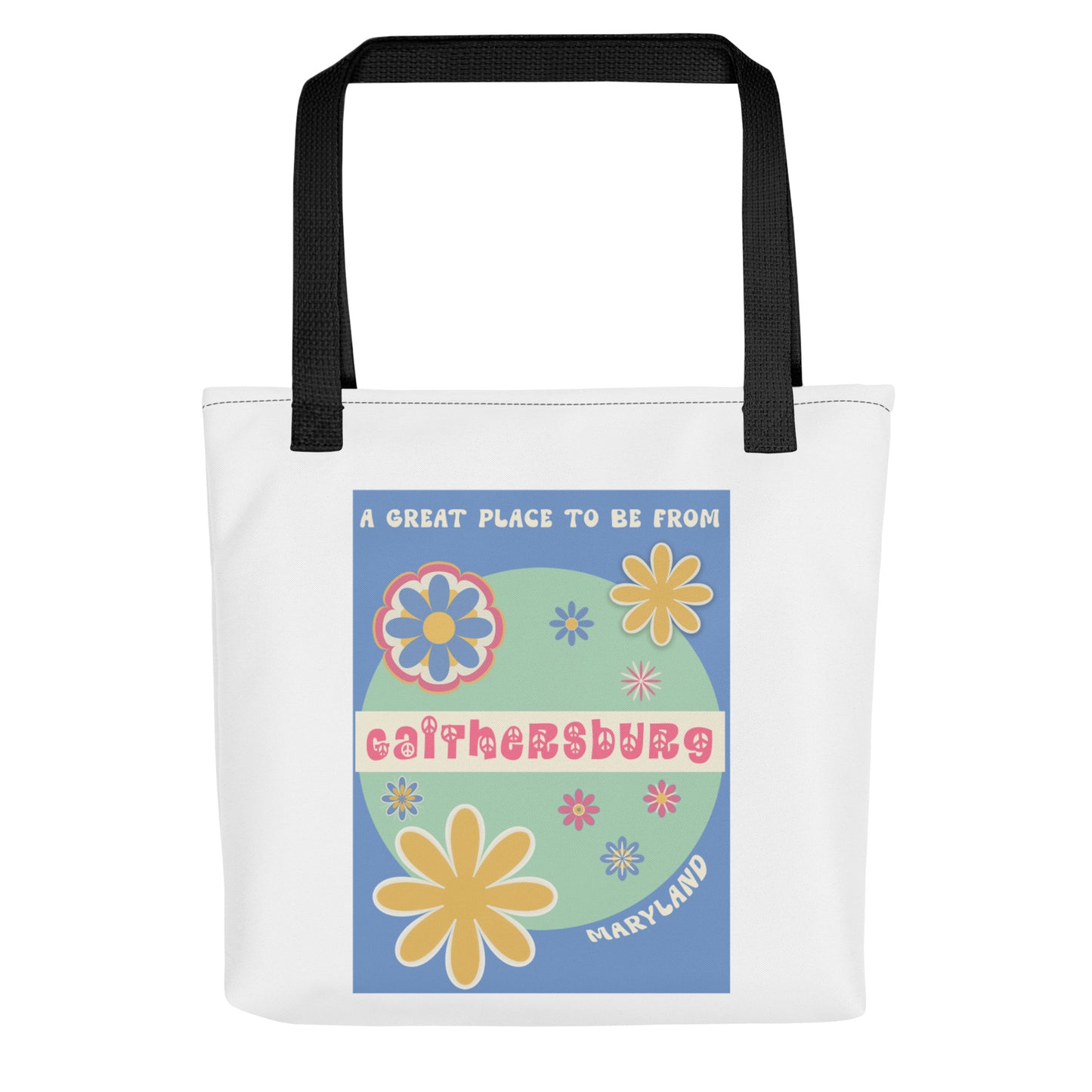 Flower Power Tote Bag Maryland Gaithersburg