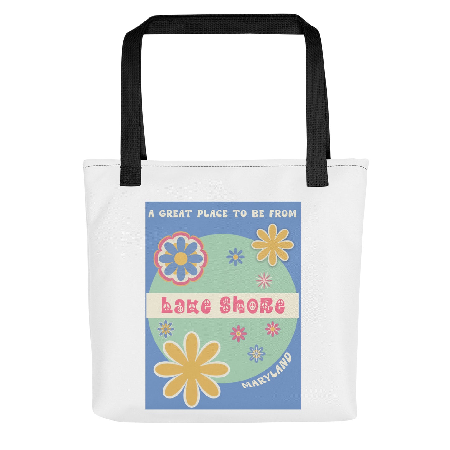 Flower Power Tote Bag Maryland Lake Shore