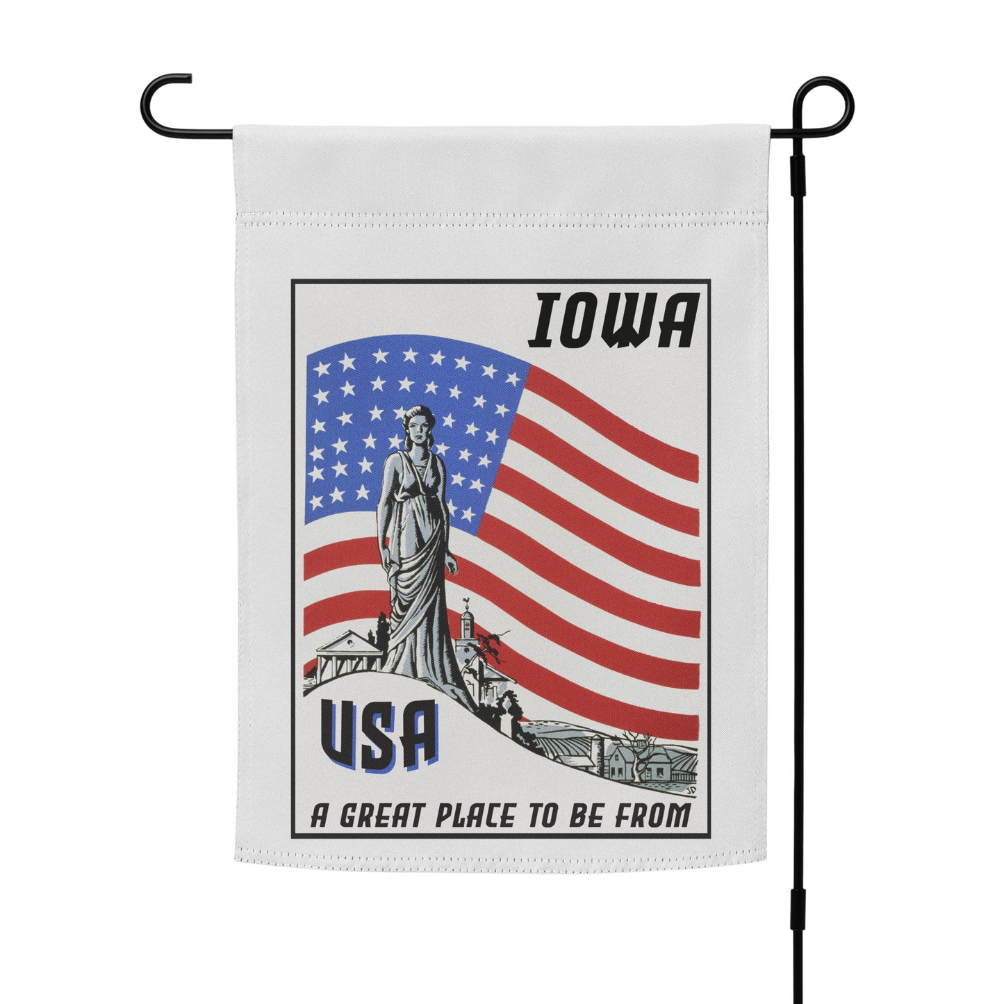 USA Garden Flag Iowa