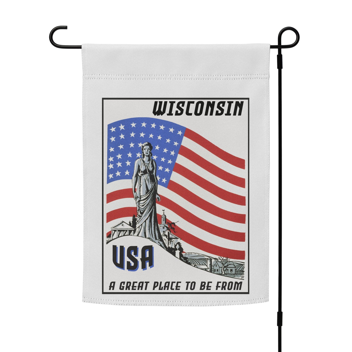 USA Garden Flag Wisconsin