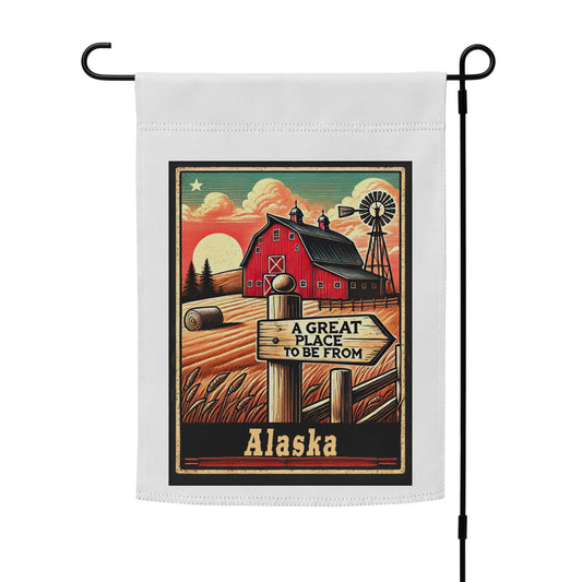 Fields of Home Garden Flag Alaska