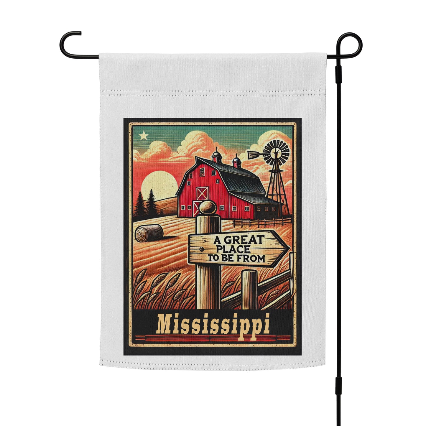 Fields of Home Garden Flag Mississippi