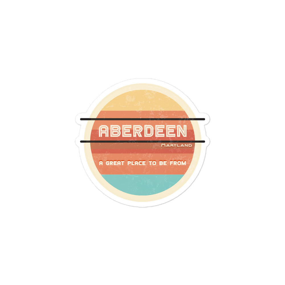 70s Sticker Maryland Aberdeen