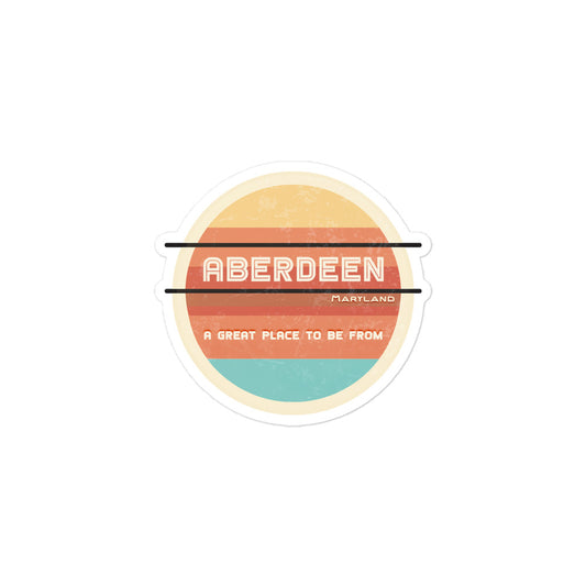 70s Sticker Maryland Aberdeen