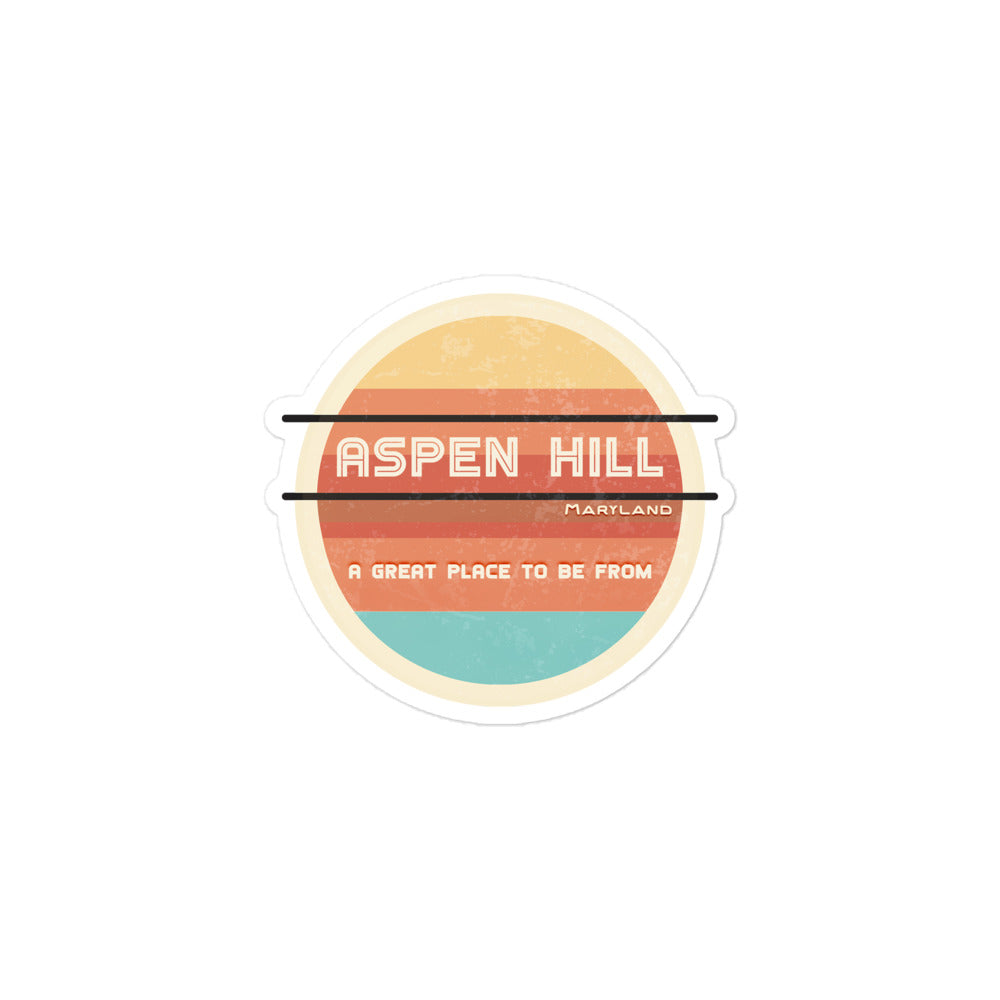 70s Sticker Maryland Aspen Hill