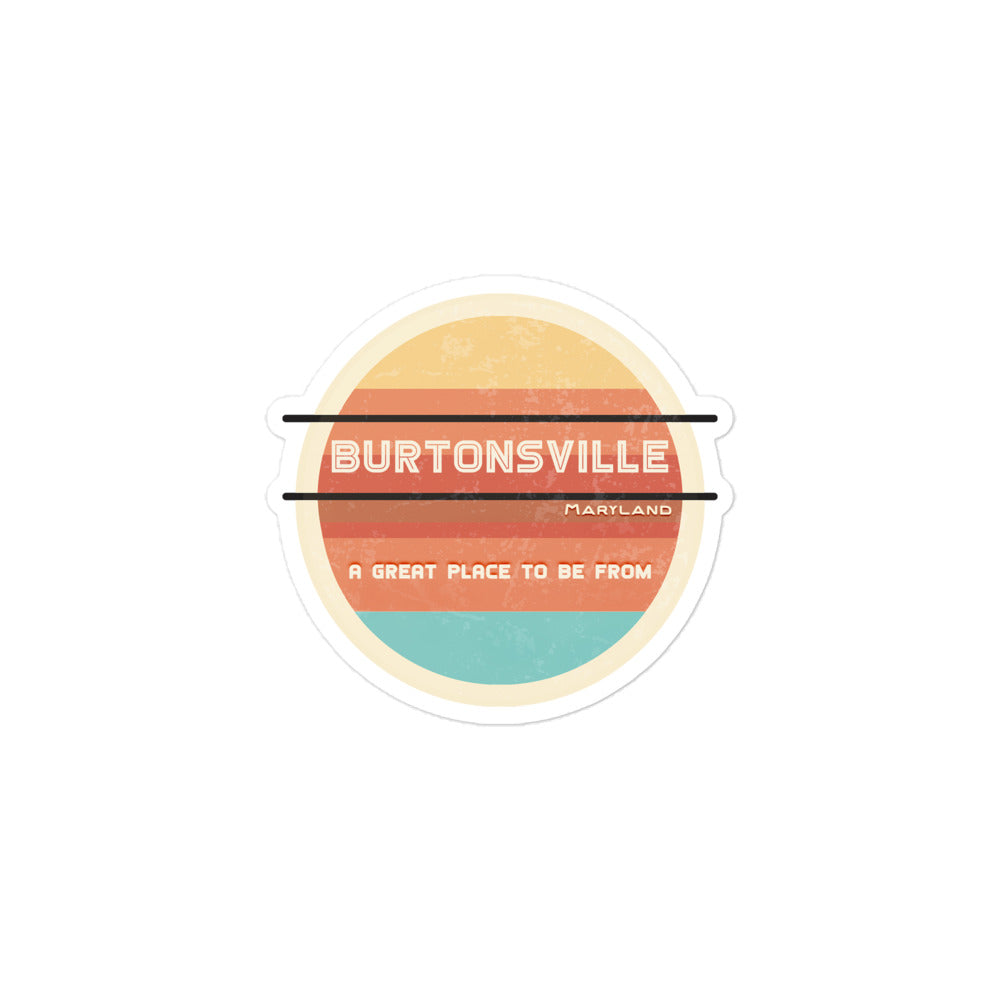 70s Sticker Maryland Burtonsville