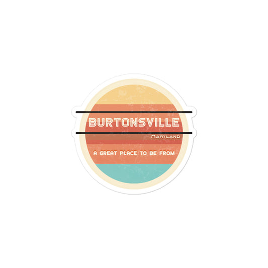 70s Sticker Maryland Burtonsville