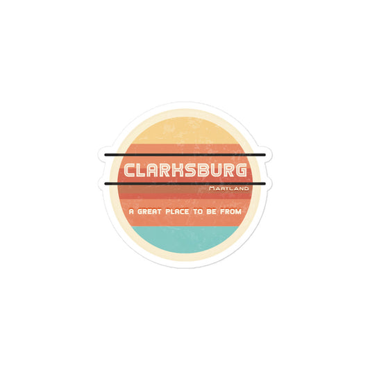 70s Sticker Maryland Clarksburg