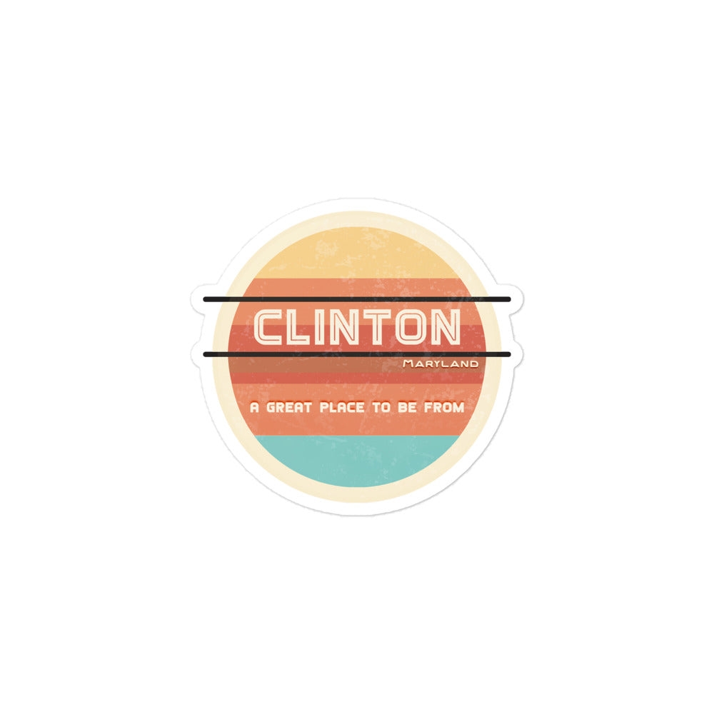 70s Sticker Maryland Clinton