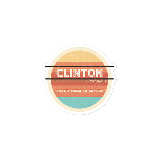 70s Sticker Maryland Clinton