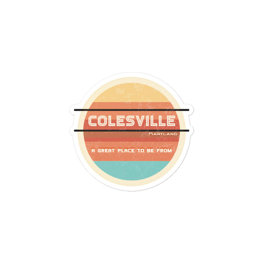 70s Sticker Maryland Colesville