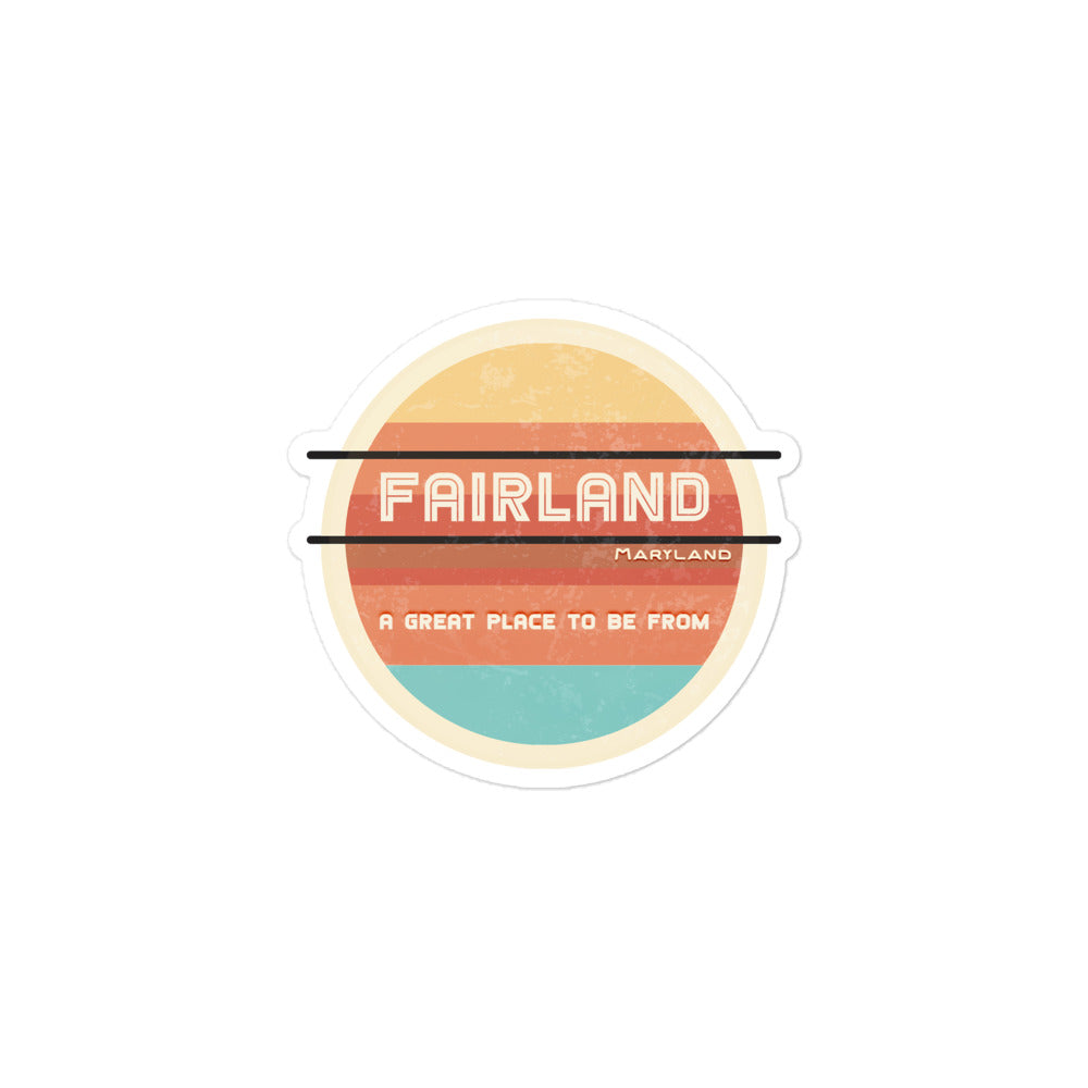 70s Sticker Maryland Fairland