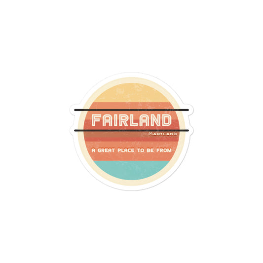 70s Sticker Maryland Fairland