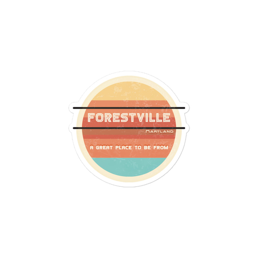 70s Sticker Maryland Forestville