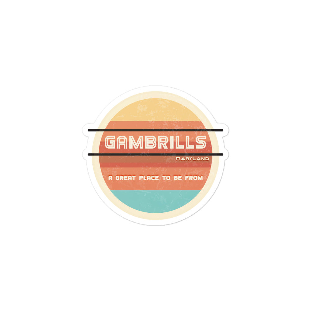 70s Sticker Maryland Gambrills