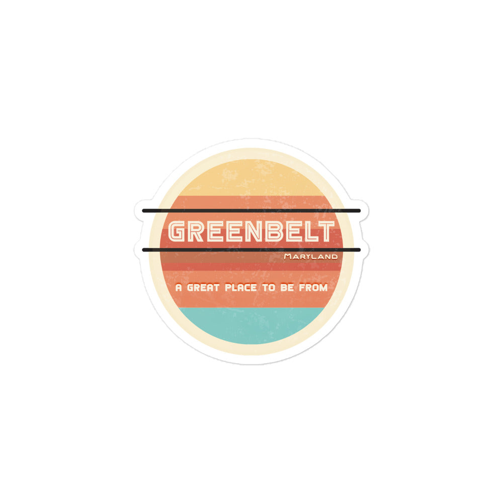 70s Sticker Maryland Greenbelt