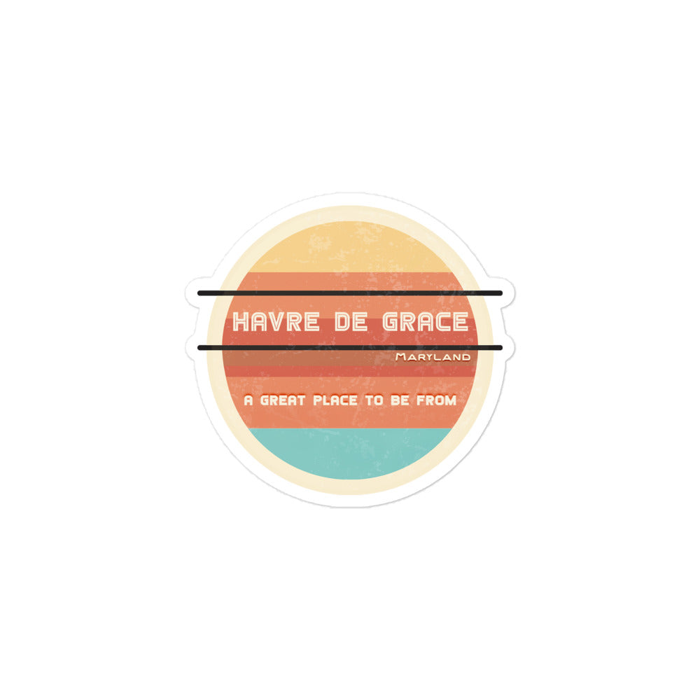 70s Sticker Maryland Havre de Grace