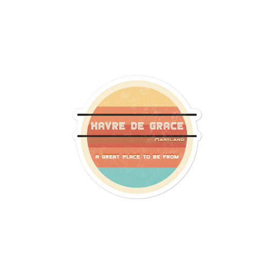 70s Sticker Maryland Havre de Grace