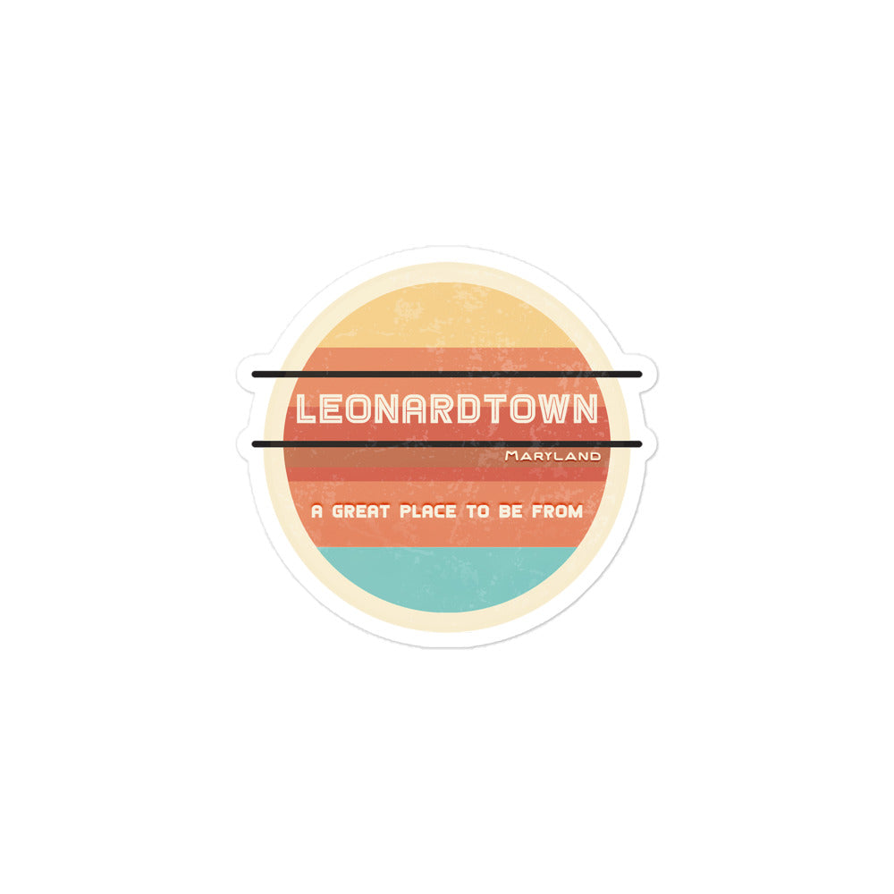 70s Sticker Maryland Leonardtown