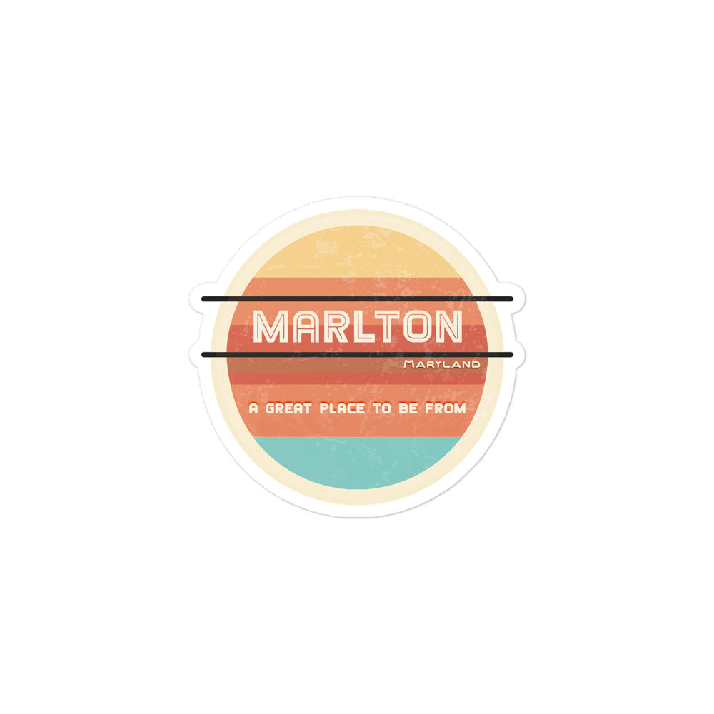 70s Sticker Maryland Marlton