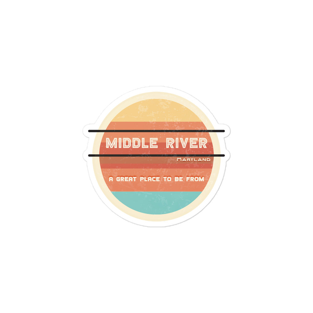 70s Sticker Maryland Middle River