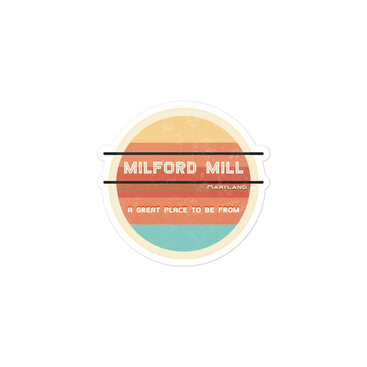 70s Sticker Maryland Milford Mill