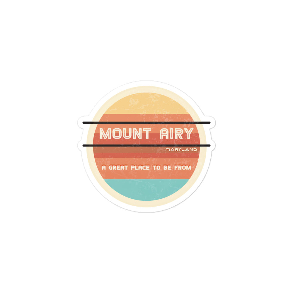 70s Sticker Maryland Mount Airy