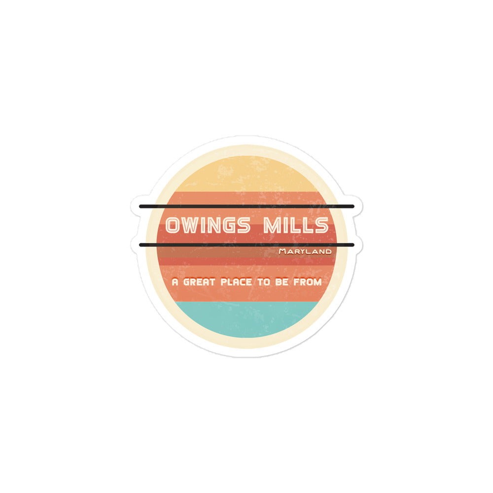 70s Sticker Maryland Owings Mills