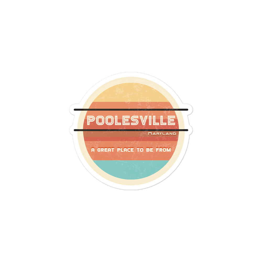 70s Sticker Maryland Poolesville