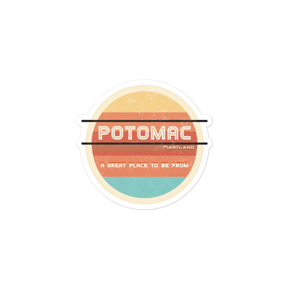 70s Sticker Maryland Potomac