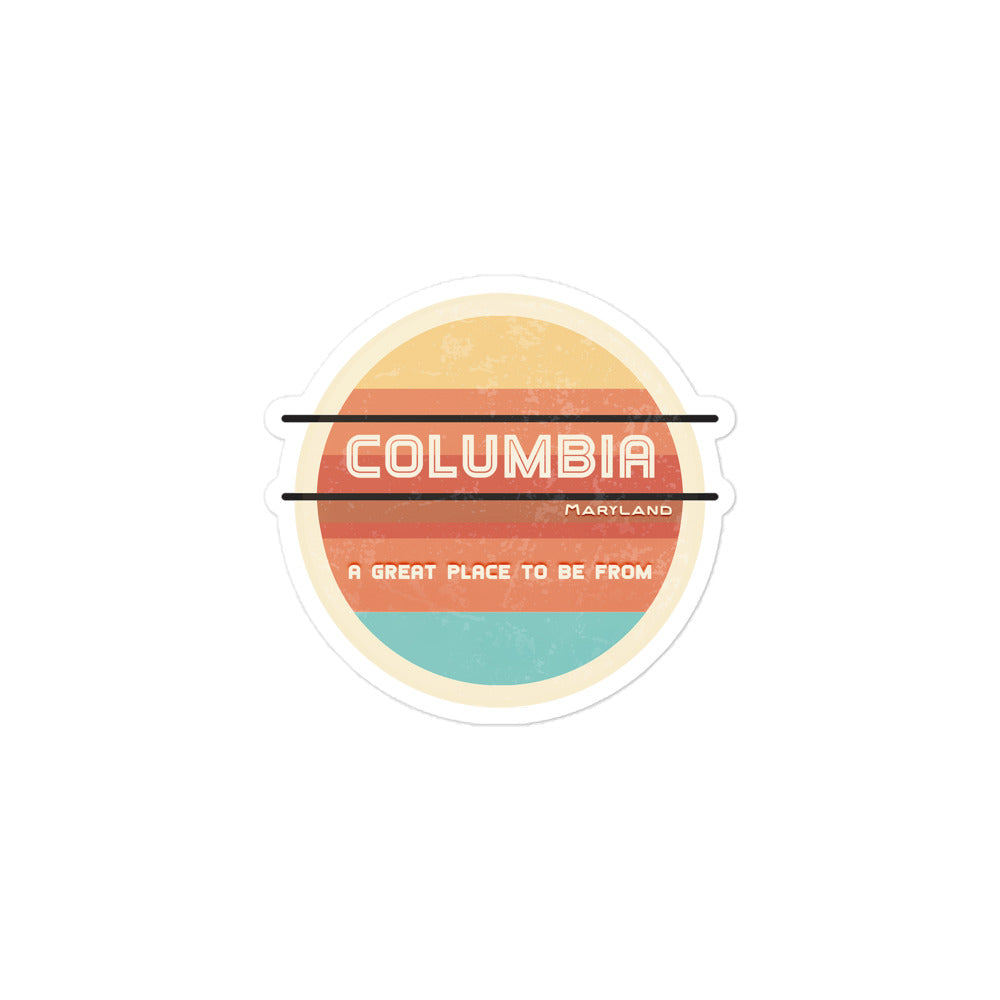 70s Sticker Maryland Columbia