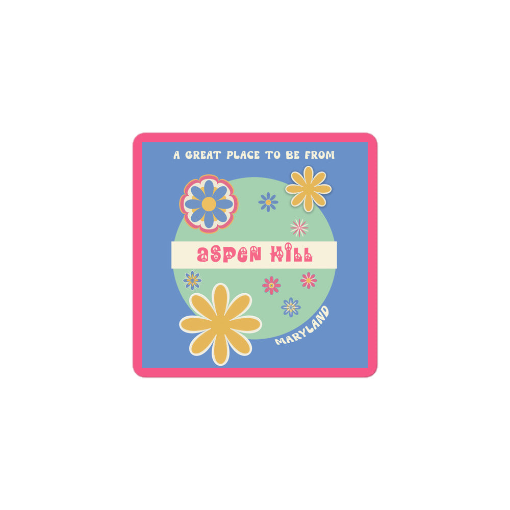 Flower Power Sticker Maryland Aspen Hill