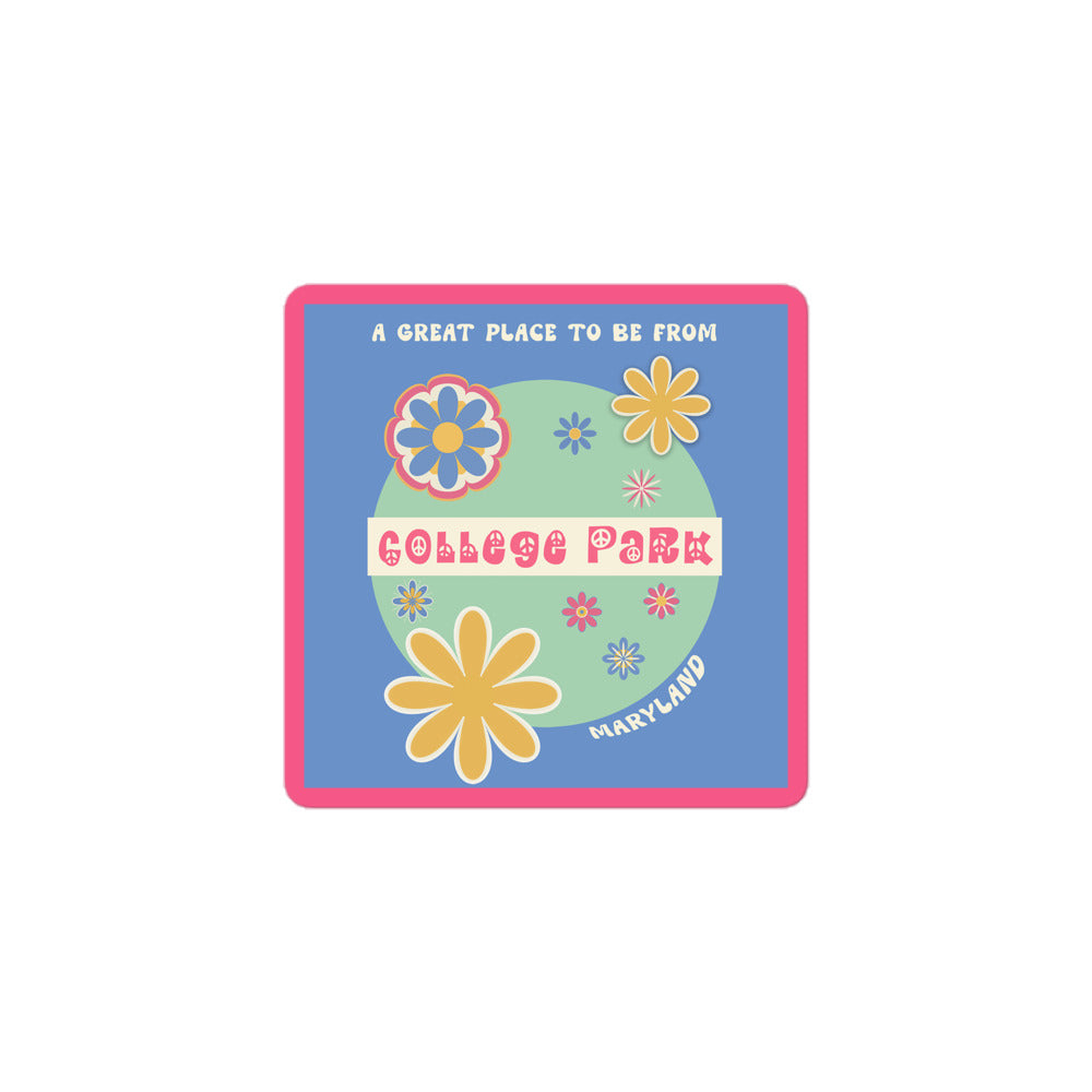 Flower Power Sticker Maryland College Park