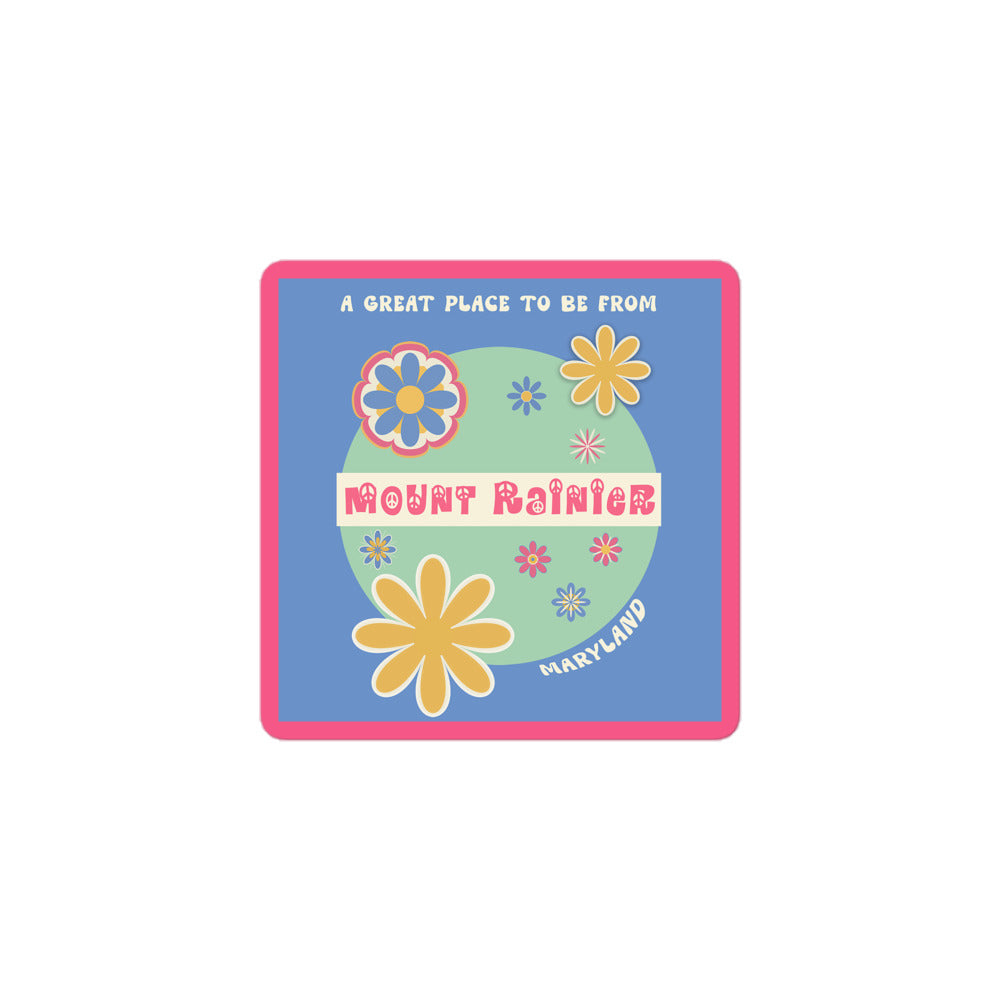 Flower Power Sticker Maryland Mount Rainier