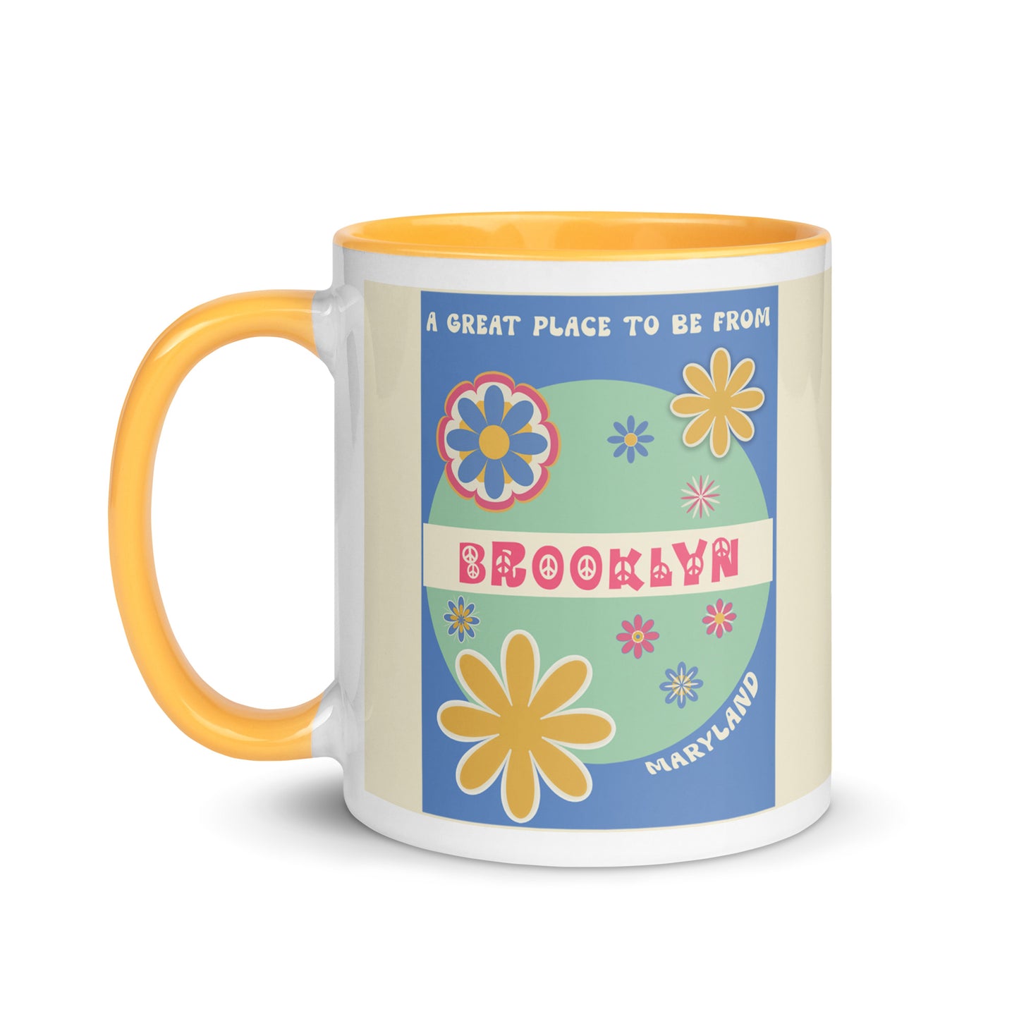 Flower Power Coffee Mug Maryland Brooklyn