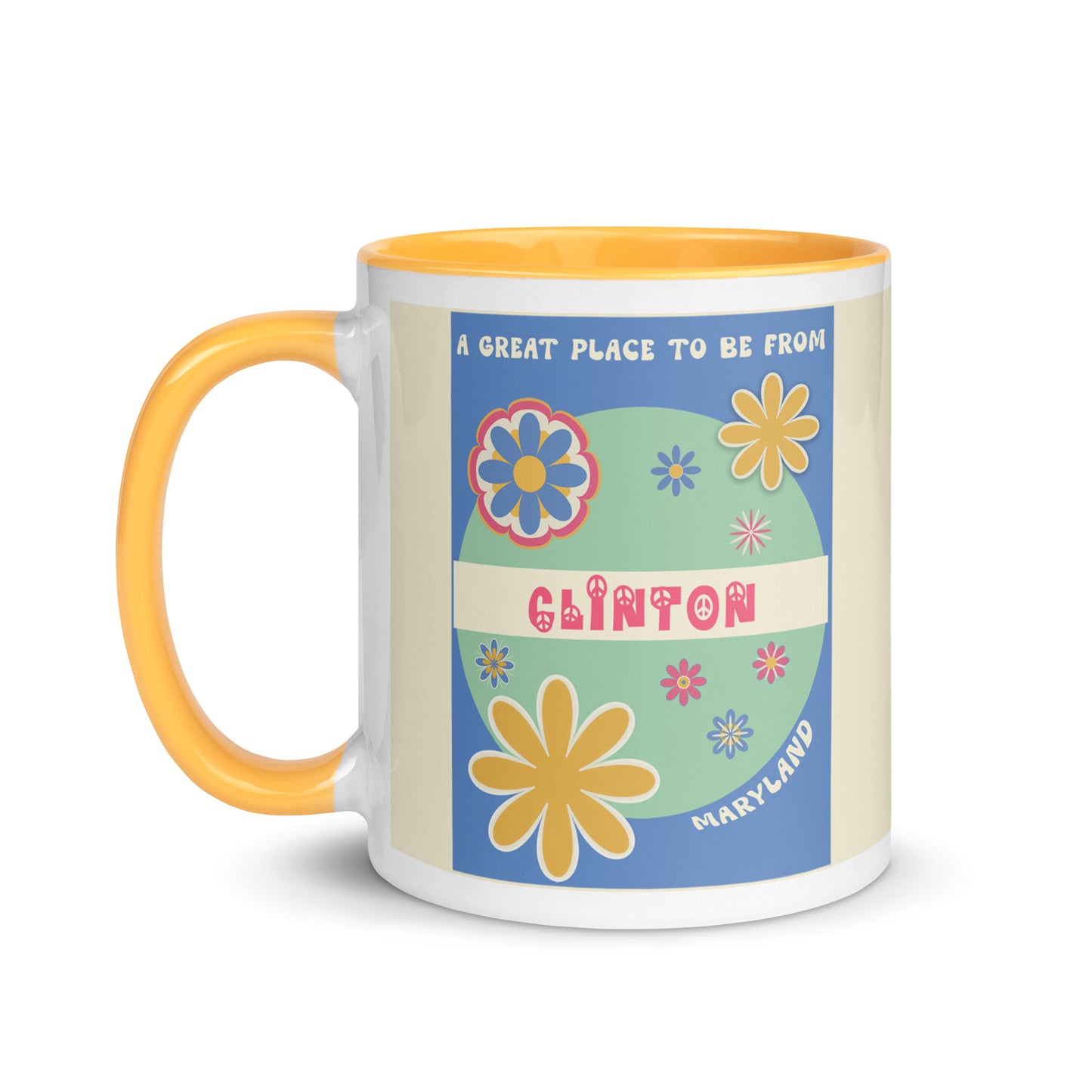 Flower Power Coffee Mug Maryland Clinton