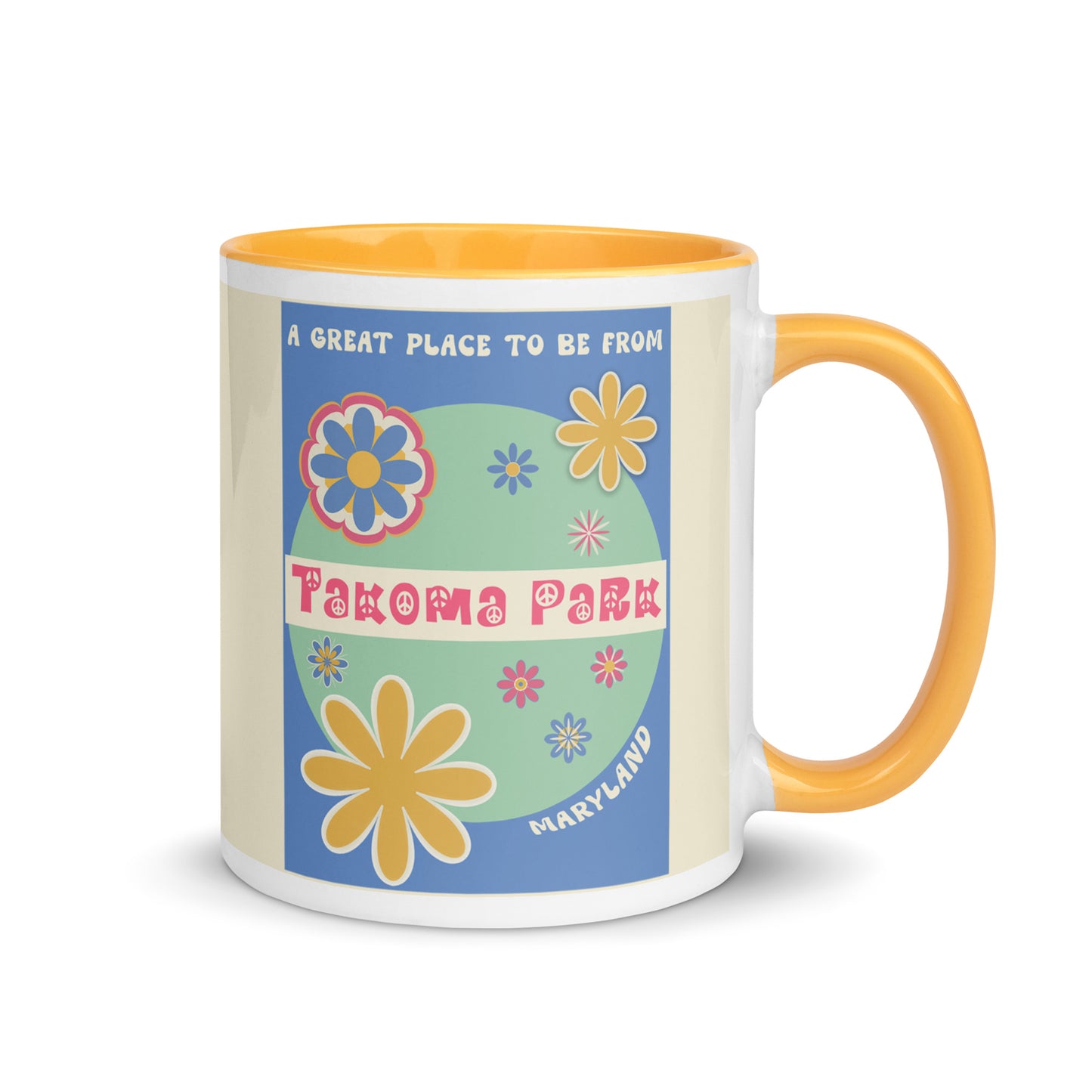 Flower Power Coffee Mug Maryland Takoma Park