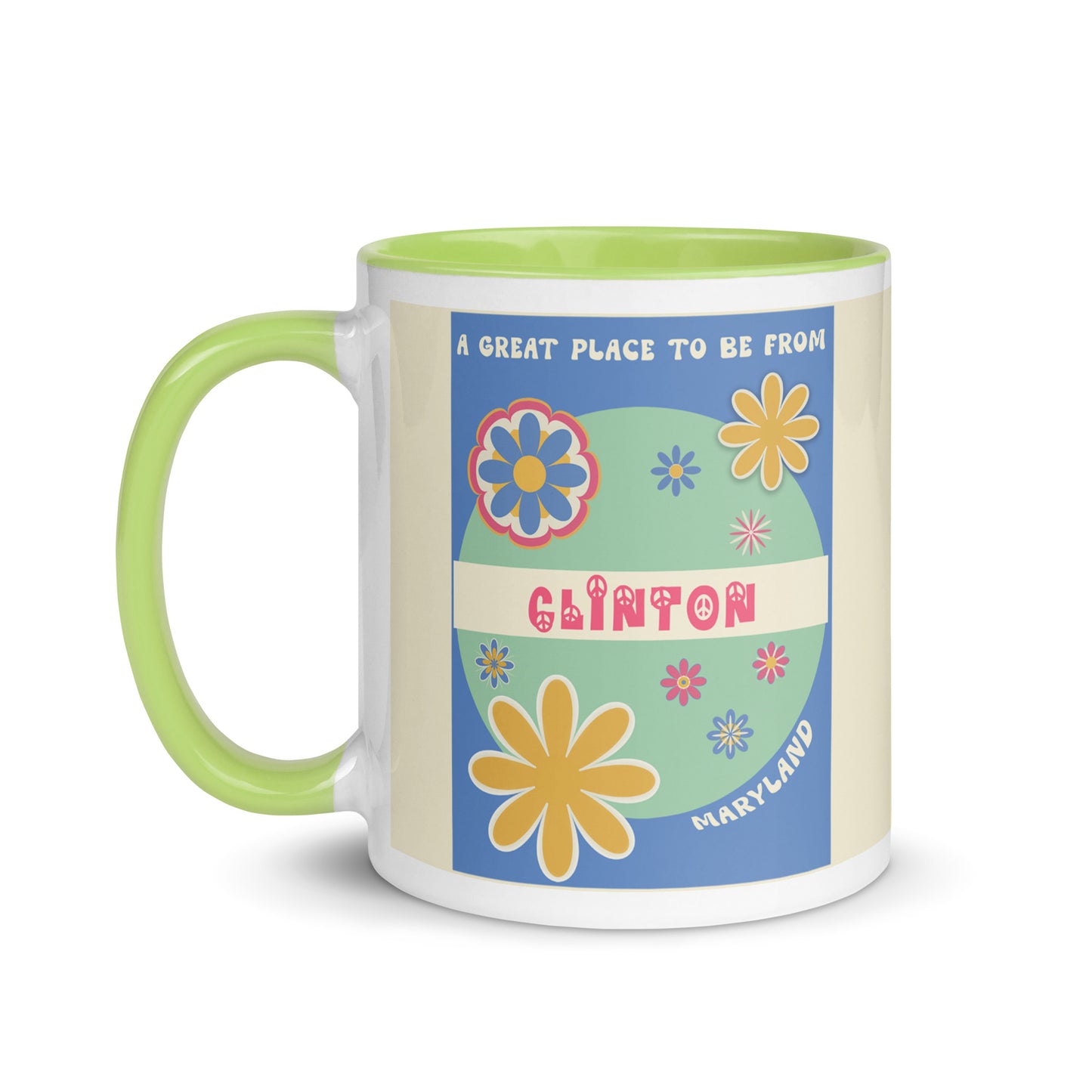 Flower Power Coffee Mug Maryland Clinton