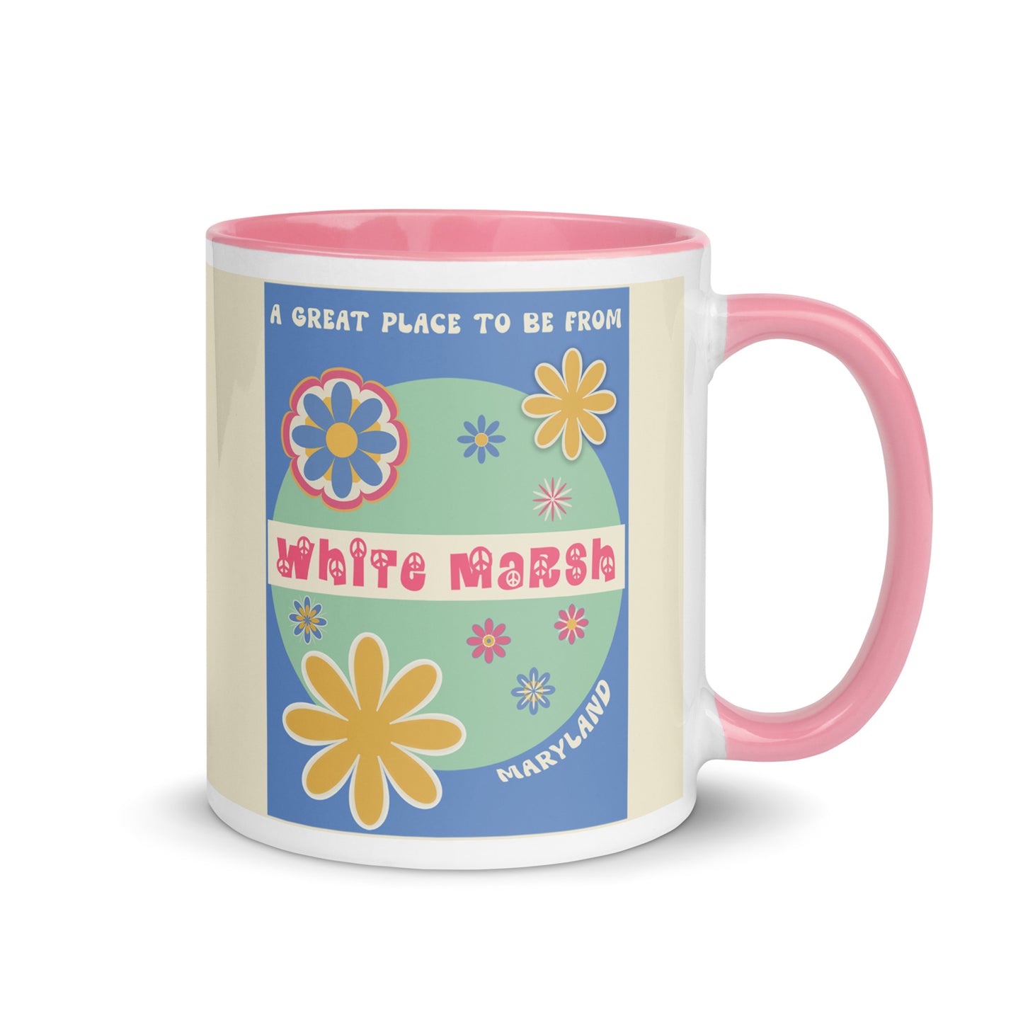 Flower Power Coffee Mug Maryland White Marsh