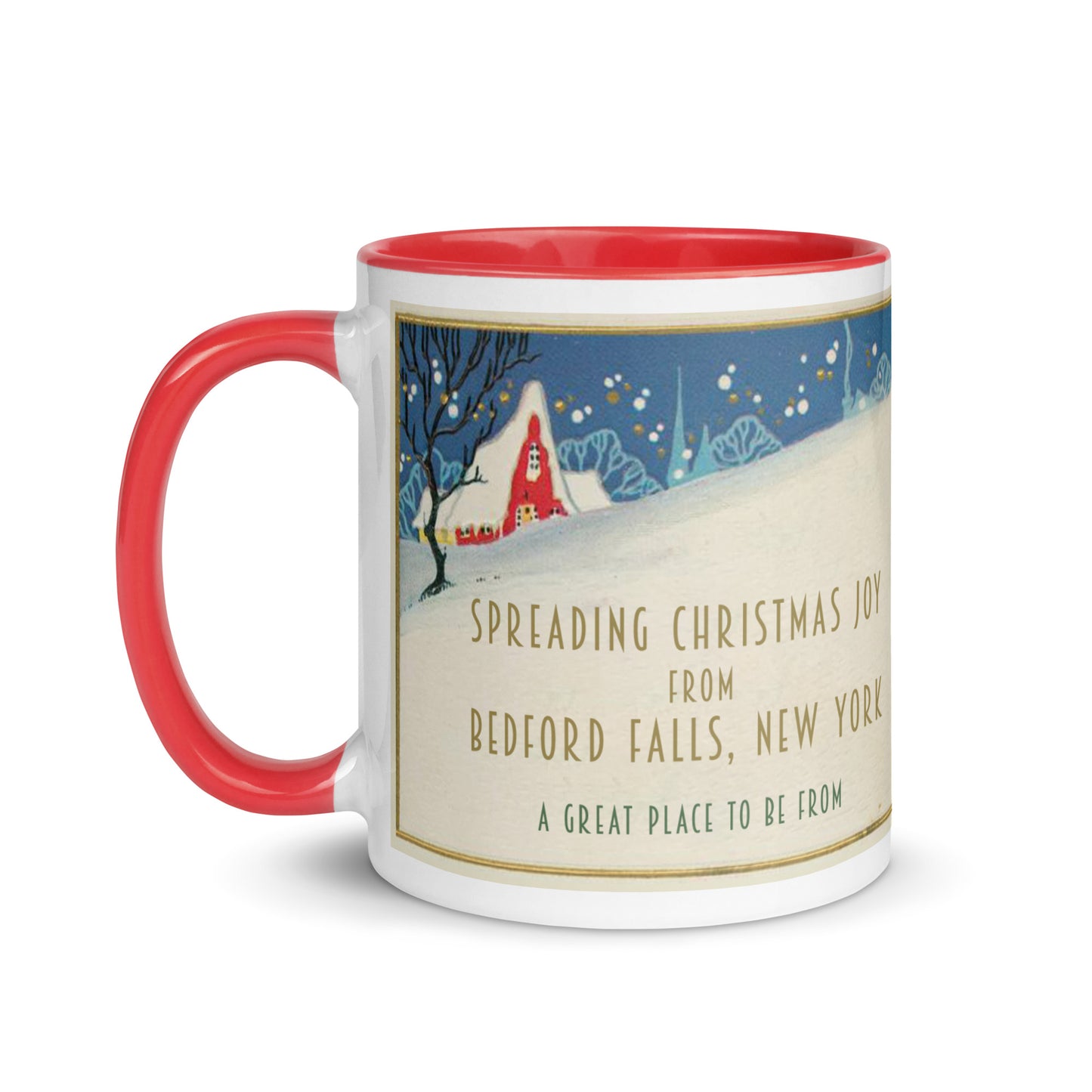 Spreading Christmas Joy Coffee Mug New York Bedford Falls