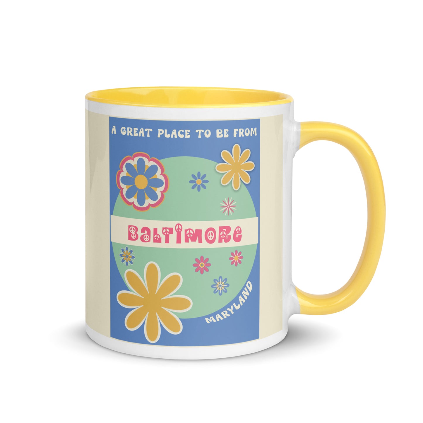 Flower Power Coffee Mug Maryland Baltimore