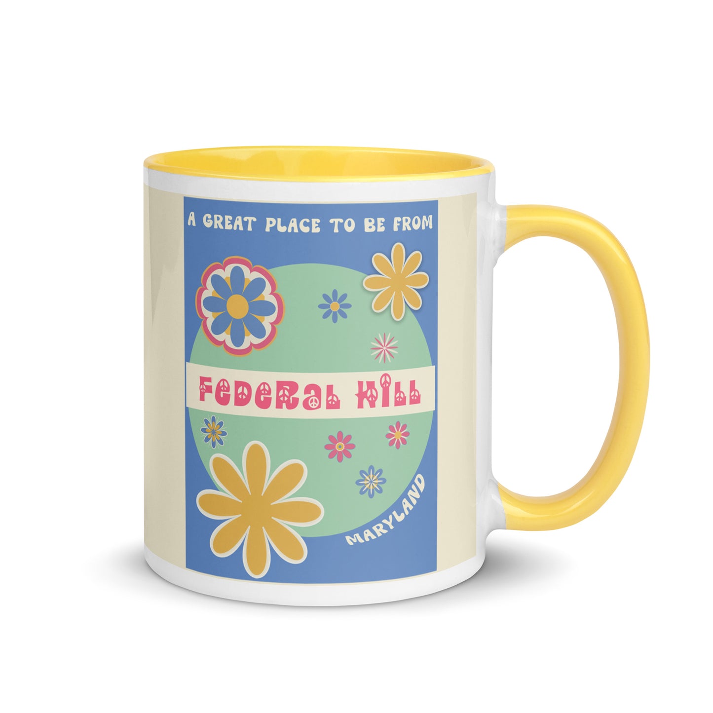 Flower Power Coffee Mug Maryland Federal Hill