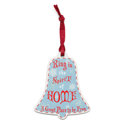 Spirit of Home Bell Christmas Ornament Cream Border